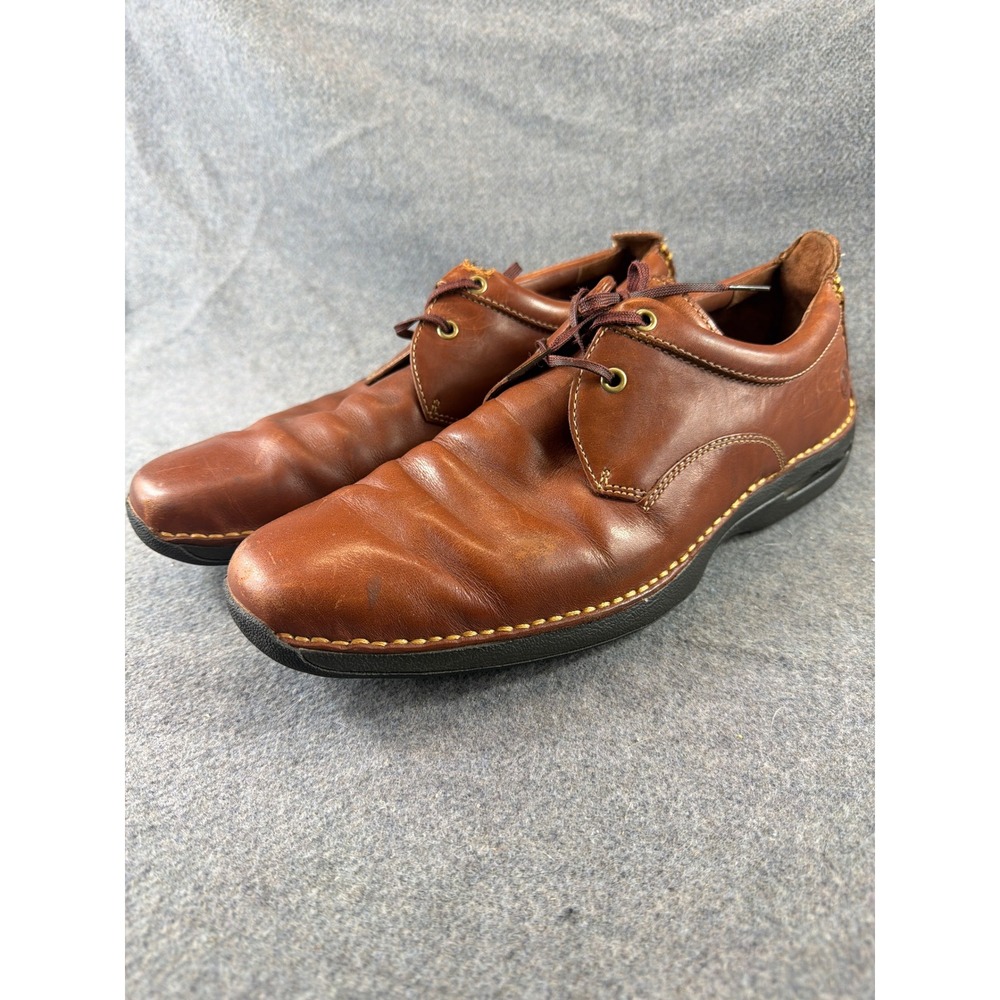 Cole Haan Oxford Shoes Men 9 Brown Leather Lace Up Square Toe Casual